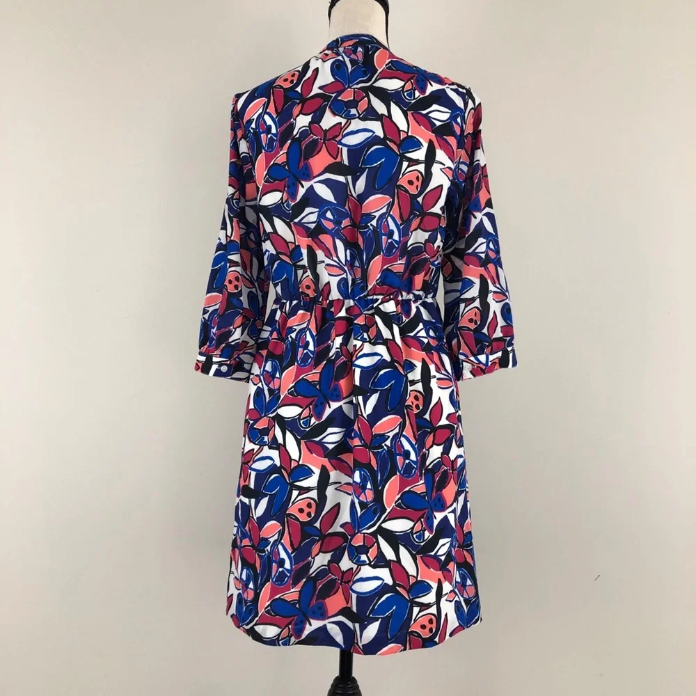 J. Crew Lace-up printed dress